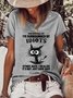 Women Funny Black Cat Someday You Fell Like You’re Surrounded By Idiots Loose T-Shirt