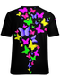 Womens Butterfly Print Crew Neck  T-Shirt