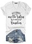 Women Sisters Letter Figure V Neck Casual T-Shirt