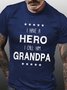 Men Grandpa Star Letters Casual T-Shirt