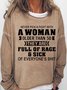 Womens Funny Letter Never Pick A Fight With A Woman Older Than 50 Sweatshirts