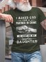 Men I Asked God For A Partner In Crime He Sent Me Smartass Daughter Casual T-Shirt