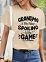 Casual Text Letters Loose Waterproof, Oilproof And Stainproof Fabric T-Shirt