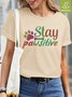 Stay Pawstitive Waterproof Oilproof And Stainproof Fabric Women's Casual T-shirts