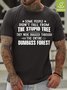 Mens Funny Letter Print Casual Crew Neck T-Shirt