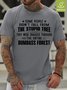 Mens Funny Letter Print  Waterproof Oilproof And Stainproof Fabric T-Shirt