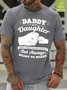 Mens Daddy & Daughter  Waterproof Oilproof And Stainproof Fabric T-Shirt