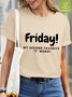 Lilicloth X Kat8lyst Friday My Second Favorite F Word Waterproof Oilproof Stainproof Fabric Women's T-Shirt