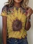 Lilicloth X Kat8lyst Sunflower Crew Neck Women's T-Shirt