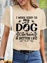 I work hard so my dog can have a better life Waterproof Oilproof And Stainproof Fabric Women's T-Shirt