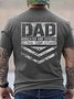 Men Father Family Friends Text Letters Casual T-Shirt