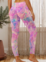 Women Wonderful Plant Regular Fit Floral Leggings