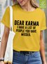 Dear Karma Waterproof Oilproof Stainproof Fabric Women's T-Shirt