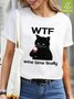 Lilicloth X Kelly WTF Wine Time Finally Waterproof Oilproof Stainproof Fabric T-Shirt