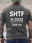 Men Shtf In 2022 Letters Crew Neck Vintage T-Shirt