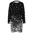 Womens Flower Sbstract Print Casual Long Sleeve Dresses