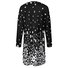 Womens Flower Sbstract Print Casual Long Sleeve Dresses