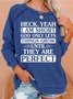Womens Short Girl Crew Neck Sweatshirt