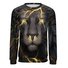 Men Abstract Art Lions Casual Sweatshirt