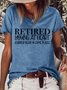 Womens Officially Retired Crew Neck T-Shirt