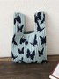 Butterfly Stripe Knit Tote Underarm Bag