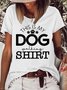 Womens Cute Dog Lover Letters Casual T-Shirt