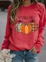 It's Fall Y'all Shirt Women Halloween Leopard Pumpkin Halloween Regular Fit Simple Sweatshirt