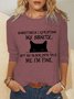 Women Funny Quote Cat Sometimes I Question My Sanity But My Black Cats Told Me I’M Fine Simple Tops