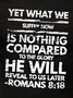 What We Suffer Now Is Nothing He Will Reveal To Us Later Romans 8:18 Men's T-Shirt
