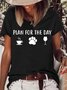 Womens Plan For The Day Coffee, Dog, Wine  T-Shirt