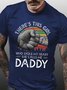 Men Girl Love Heart Daddy Family Casual T-Shirt