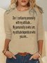 Womens Funny Letter Long sleeve Casual Tops