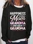 Happiness Is Being A MomWomen`s Loose Casual Sweatshirts