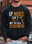 Men's Can't Fix It  Crew Neck Simple Cotton-Blend Sweatshirt