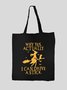 Women Casual All Season Text Letters Printing Canvas Wearable Holiday Halloween Canvas Shopping Totes