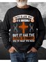 Men Faith Is Like Wifi Crew Neck Casual Text Letters Sweatshirt