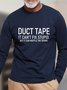 Men Duct Tape Stupid Sound Letters Cotton Casual Text Letters T-Shirt