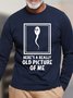 Men Old Picture Of Me Letters Casual T-Shirt