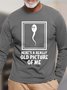 Men Old Picture Of Me Letters Casual T-Shirt