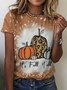Womens Its Fall Yall Halloween Crew Neck T-Shirt