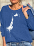Women Light Animal Pattern Loose Animal Sweatshirts