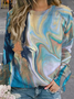 Lilicloth X Paula Blue Paint Pour Swirl Women's Sweatshirts