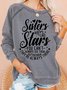 Womens Cute Sister Crew Neck Sweatshirts