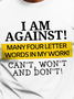 Lilicloth X Kat8lyst I Am Against Many Four Letter Words In My Work Men's Long Sleeve T-Shirt