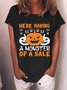 Lilicloth X Jessanjony We're having a Monster of a Sale! Halloween Cotton-Blend Casual T-Shirt