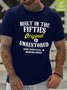 Men's Waterproof Oilproof And Stainproof Fabric Printed T-Shirt With Fifties
