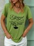 Women Retirement Coffee Break Cotton-Blend Casual T-Shirt