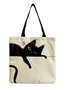 Naughty Cat Graphic Shopping Totes