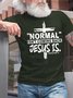 Normal Isn't Coming Back Jesus Is Men’s Fit Crew Neck Cotton T-Shirt