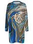 Lilicloth X Paula Blue Paint Pour Women's Dresses